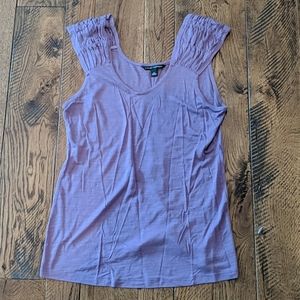 EUC BR lavendar shirt with gathered sleeves size S